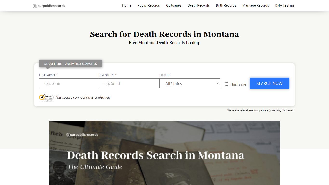 Search for Death Records in Montana - Public Records Search